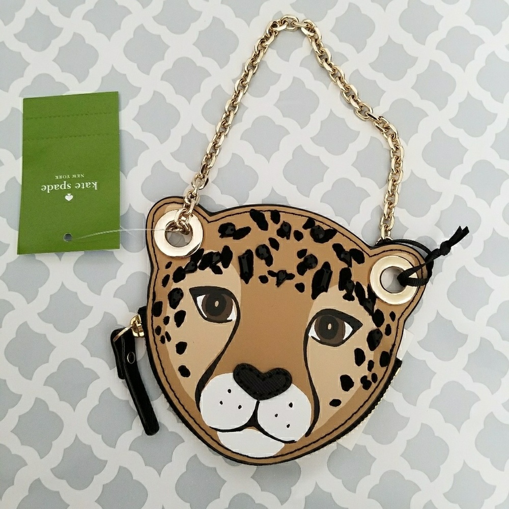 Kate spade leopard coin purse